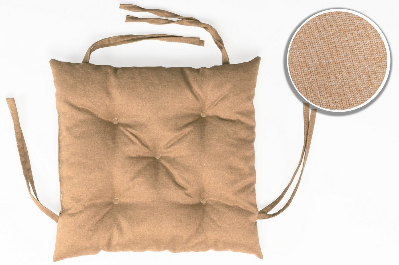 sunnypillow Bankauflage Bankauflage Stuhlkissen viele Farben und Größen zur Auswahl, 40 x 40 cm sandfarben