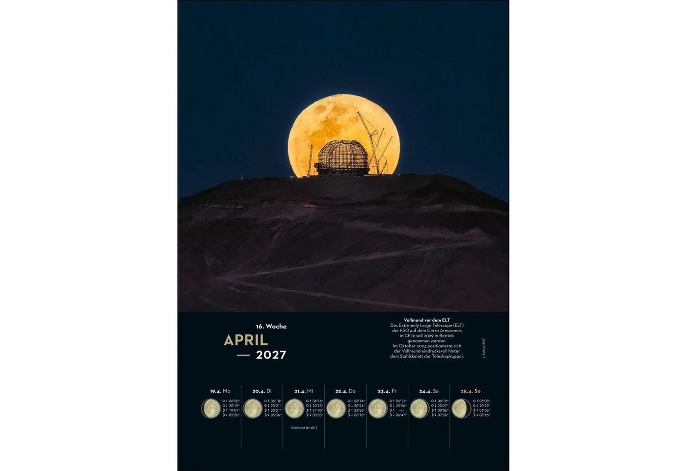 HEYE Wandkalender KOSMOS Himmelsjahr Wochen-Kulturkalender 2027 - Der Wandkalender... Bild 4