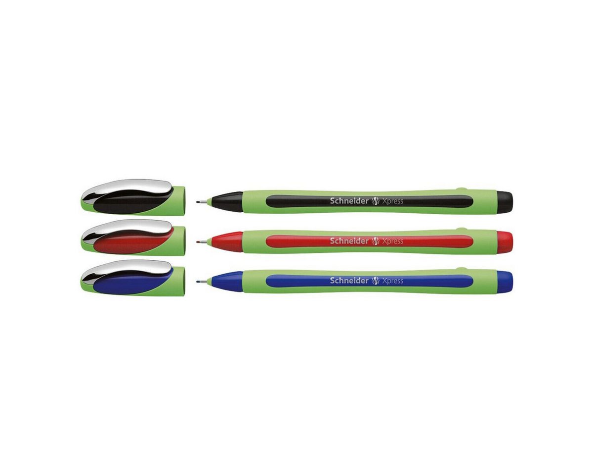 Schneider Fineliner XPress, (3-tlg), dokumentenecht, mit Kappe