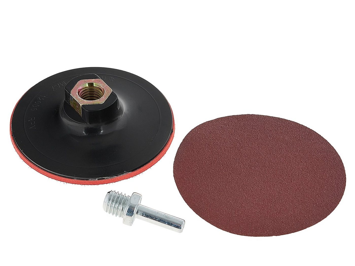 GEKO Schleifteller 100mm Klett Schleifteller M14 Haftteller inkl Adapter Bohrmaschine, 1-St., M14-Gewinde, inkl. Bohradapter Bild 4