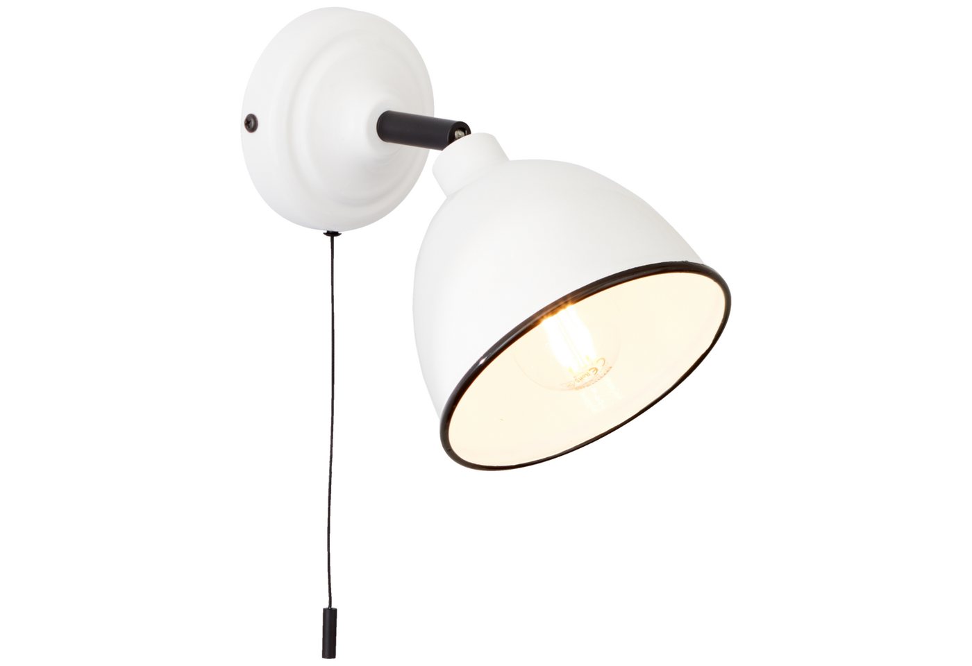 Lightbox Wandleuchte, ohne Leuchtmittel, Wandlampe, schwenkbar, Schalter, 13x13x20cm, E14, max. 28W, weiß