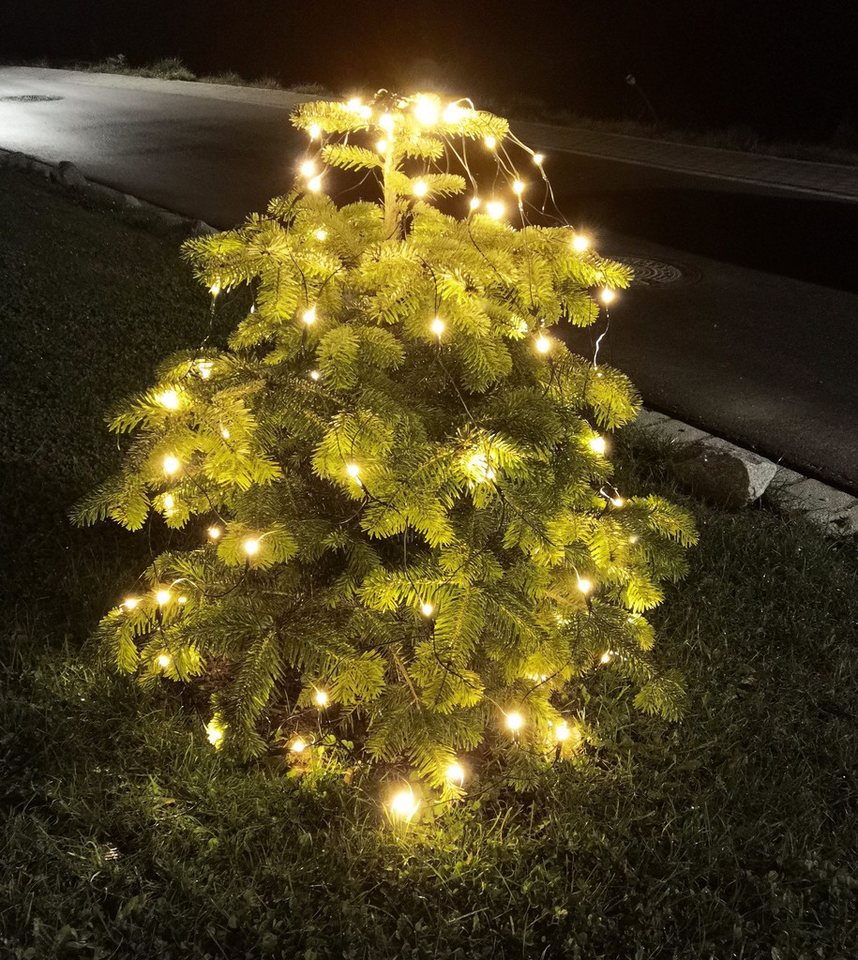 Coen Bakker Deco BV LED-Lichternetz LED Lichternetz Trapez Kegel Warmweiß Netz für Weihnachtsbaum Baum, 80-flammig, 80 LEDs geeignet für Bäume mit einer Höhe von 0,90m - 1,30m Bild 4