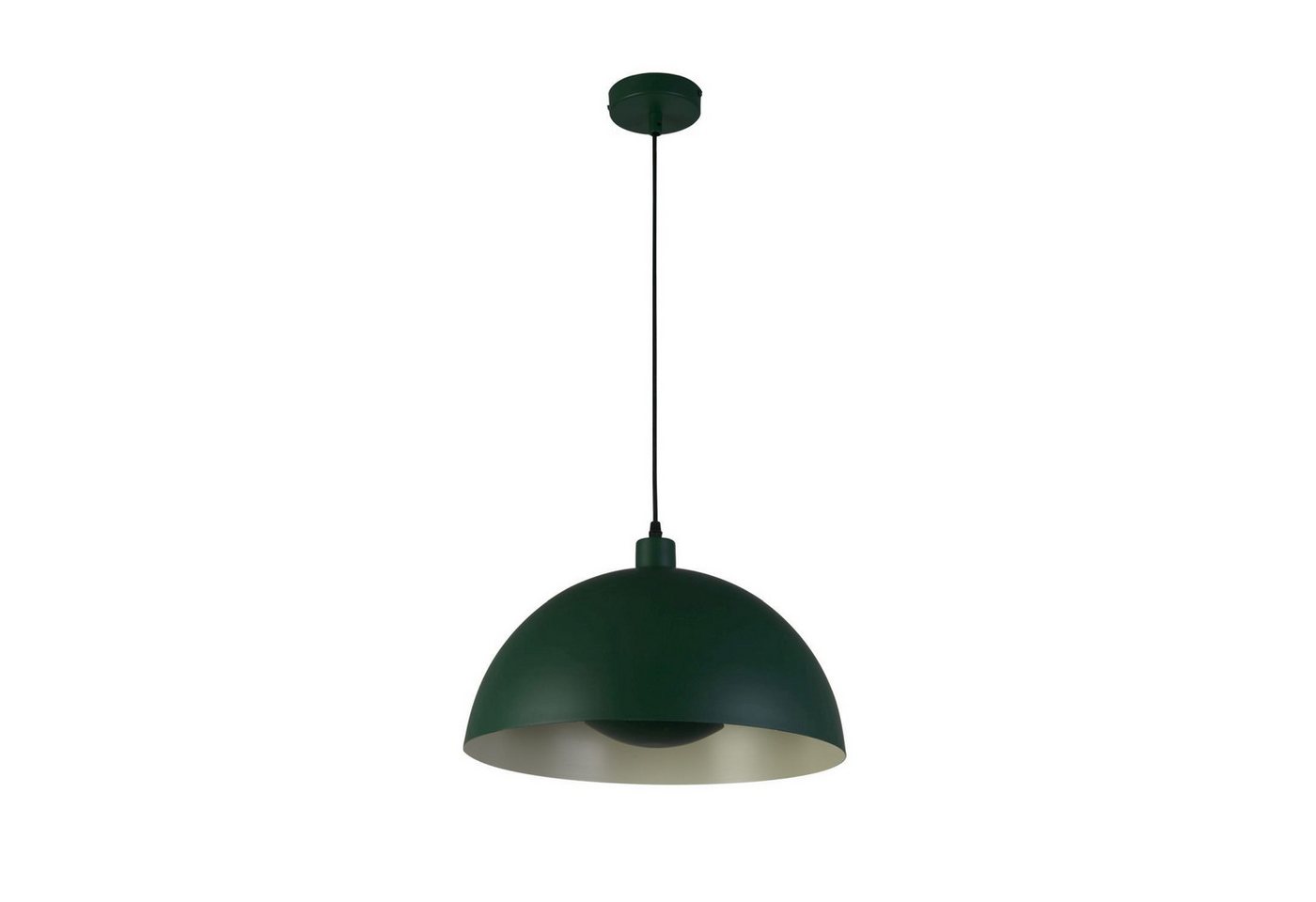 Licht-Erlebnisse Pendelleuchte MAGUNA, ohne Leuchtmittel, Metall E27 25 cm breit H: max. 150 cm Grün rund