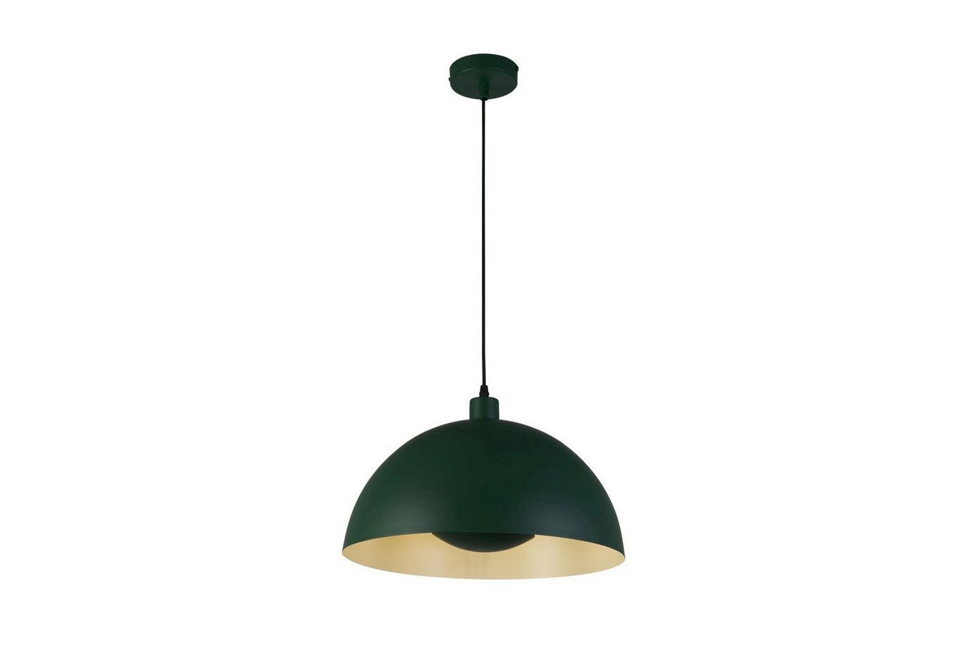 Licht-Erlebnisse Pendelleuchte MAGUNA, ohne Leuchtmittel, Metall E27 25 cm breit H: max. 150 cm Grün rund Bild 2