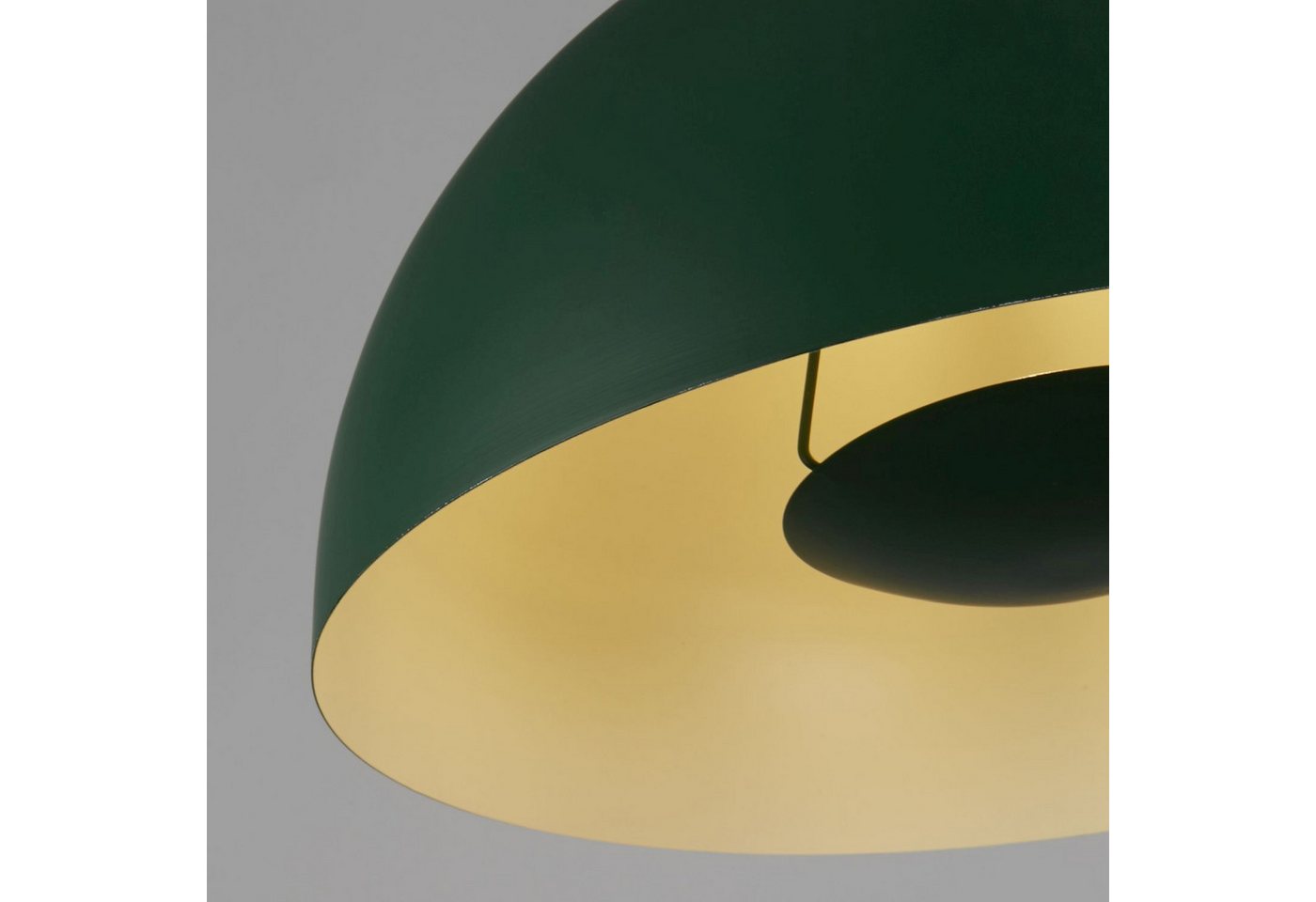 Licht-Erlebnisse Pendelleuchte MAGUNA, ohne Leuchtmittel, Metall E27 25 cm breit H: max. 150 cm Grün rund Bild 4