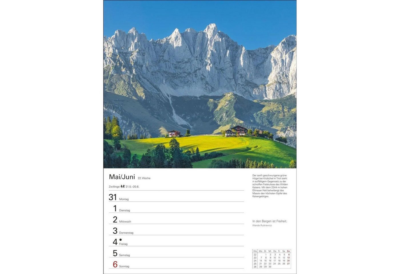 Harenberg Kalender Verlag Wandkalender Traumziele Wochenplaner 2027 - Eine Reise in 53 Bildern Bild 2