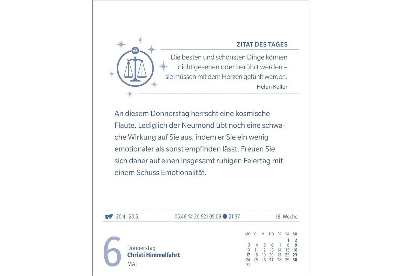Harenberg Kalender Verlag Abreißkalender Waage Sternzeichenkalender 2027 - Tagesabreißkalender - Ihr... Bild 2