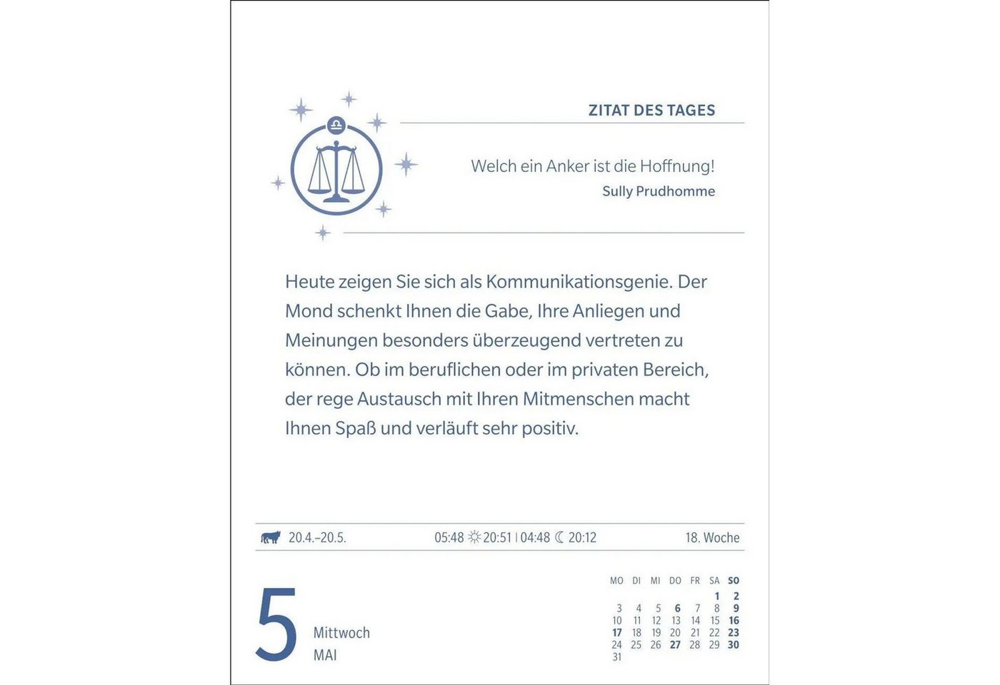 Harenberg Kalender Verlag Abreißkalender Waage Sternzeichenkalender 2027 - Tagesabreißkalender - Ihr... Bild 4