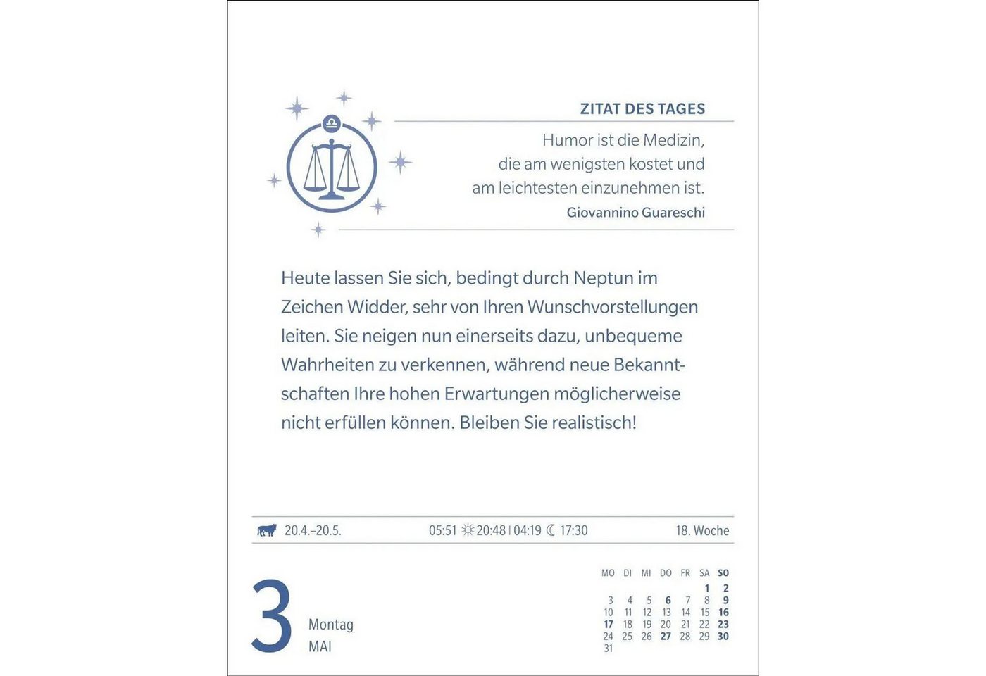 Harenberg Kalender Verlag Abreißkalender Waage Sternzeichenkalender 2027 - Tagesabreißkalender - Ihr... Bild 5