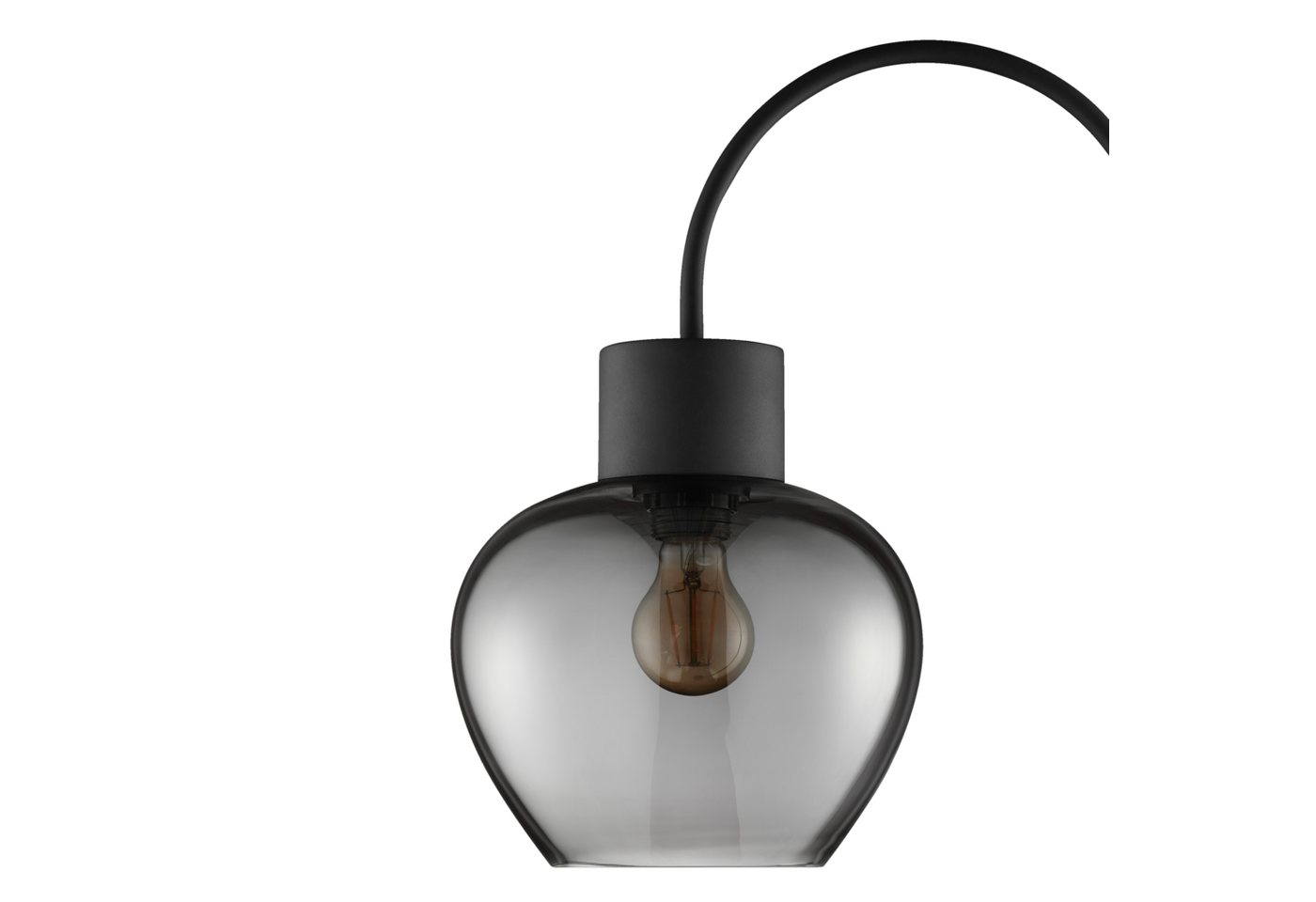 Lightbox Stehlampe, ohne Leuchtmittel, Höhe 164 cm, E27 Fassung, Aluminium, Glas, Schwarz Rauchglas Bild 4