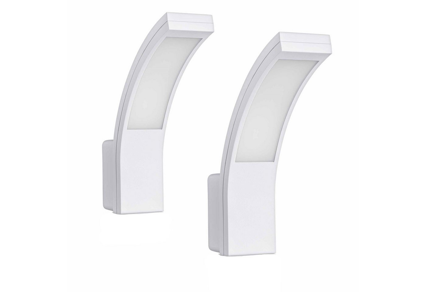 SEBSON Außen-Wandleuchte 2x LED Außenleuchte IP65 15W 1100lm kaltweiß 5800K - Wandleuchte weiß Bild 4
