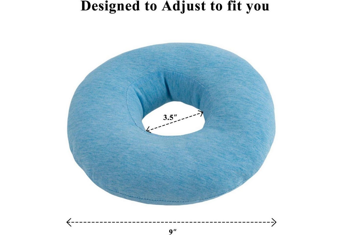 LuxusKollektion Kochbesteckhalter Ohrkissen Piercing Donut Loch Seitenschläfer Ohrenschmerzen Sky Blue Bild 4