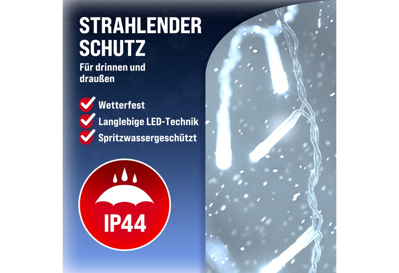 monzana Lichterkette, Lichterkette 600 LED Stromsparend IP44 Regenlichterkette Bild 2
