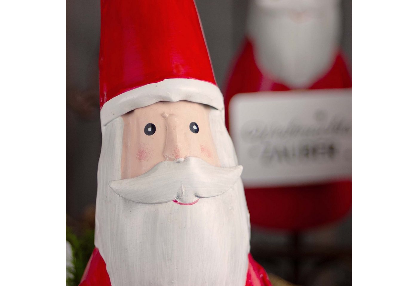 Paulslandhaus Gartenfigur Zaunhocker Weihnachtsmann Pfostenhocker Nikolaus Weihnachtsdekoration Bild 2