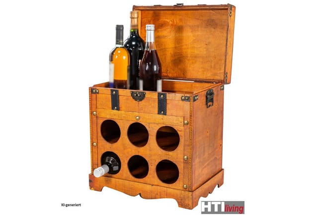 HTI-Living Weinregal Truhe für 6 Flaschen Alistair