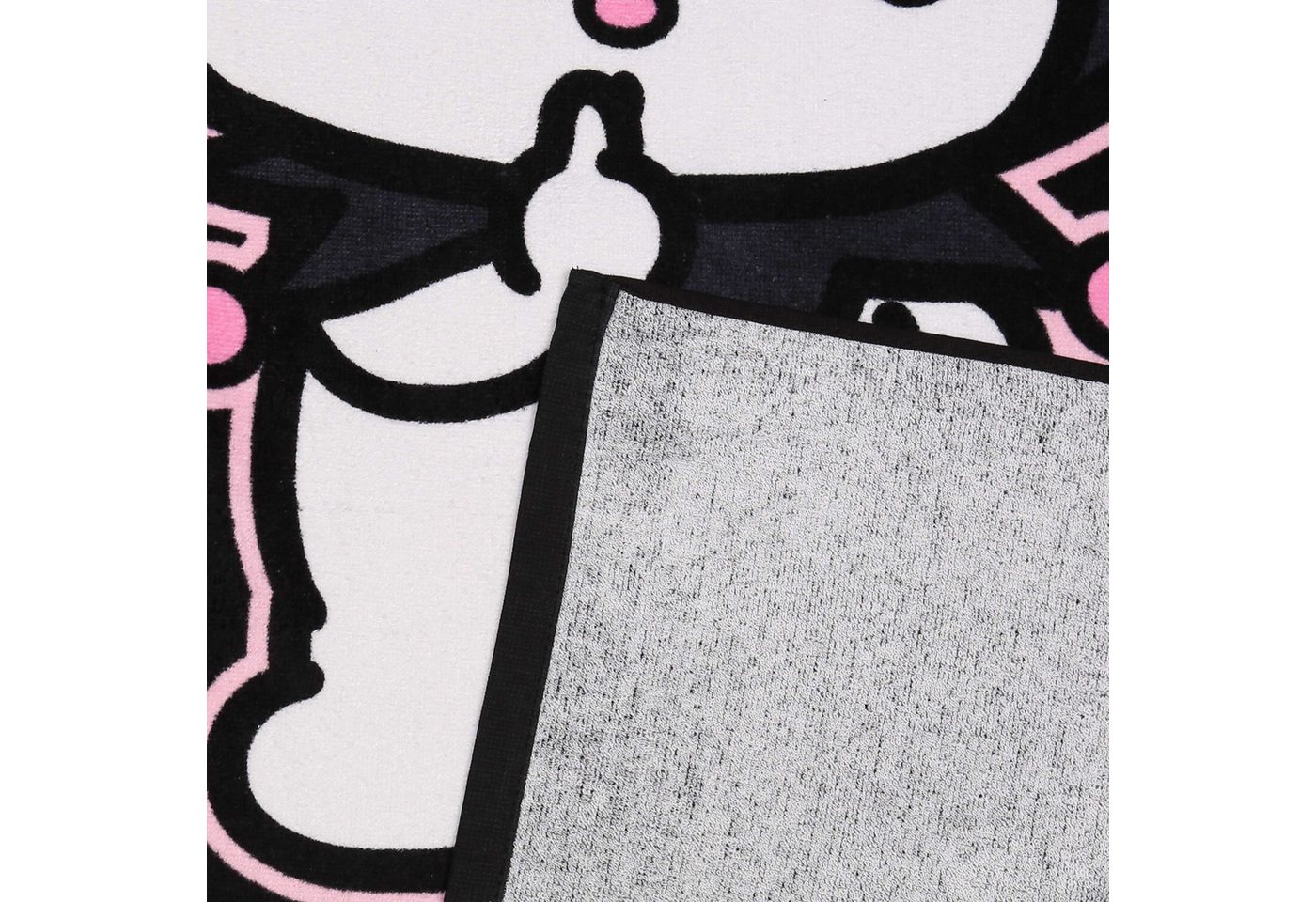 Sarcia.eu Badetücher Kuromi schwarzes Strand- und Badetuch aus Baumwolle, 70 x 140 cm Bild 4