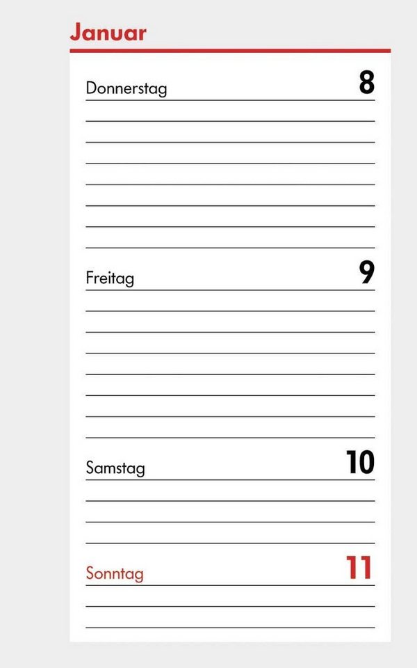 bsb-obpacher Terminkalender BSB Ersatzkalendarium 2027 A8 Mini 1W 2S (02-0195)