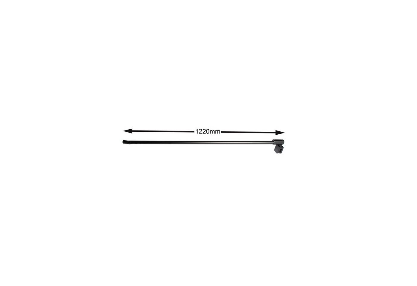 Schulte Duschwand-Stabilisationsstange Stabilisator für 5 - 8 mm Glas, Mattschwarz, kürzbar Bild 2