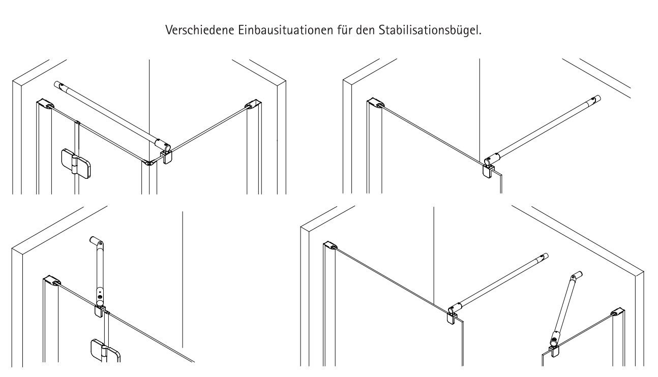 Schulte Duschwand-Stabilisationsstange Stabilisator für 5 - 8 mm Glas, Mattschwarz, kürzbar Bild 5