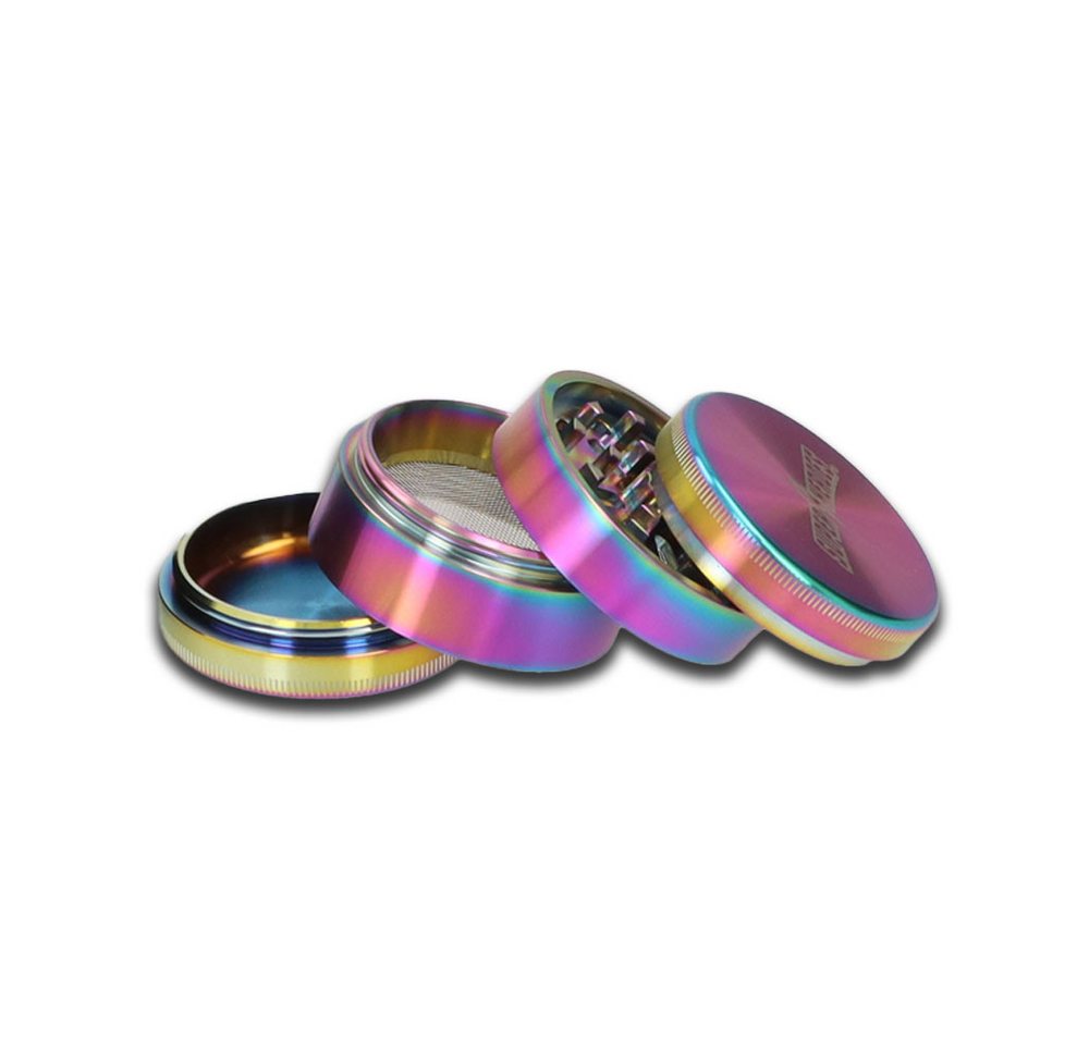 Coumo Grinder XXL 0,420 kg Edelstahl Grinder Crusher, Rainbow ⌀ 5,5 cm Set