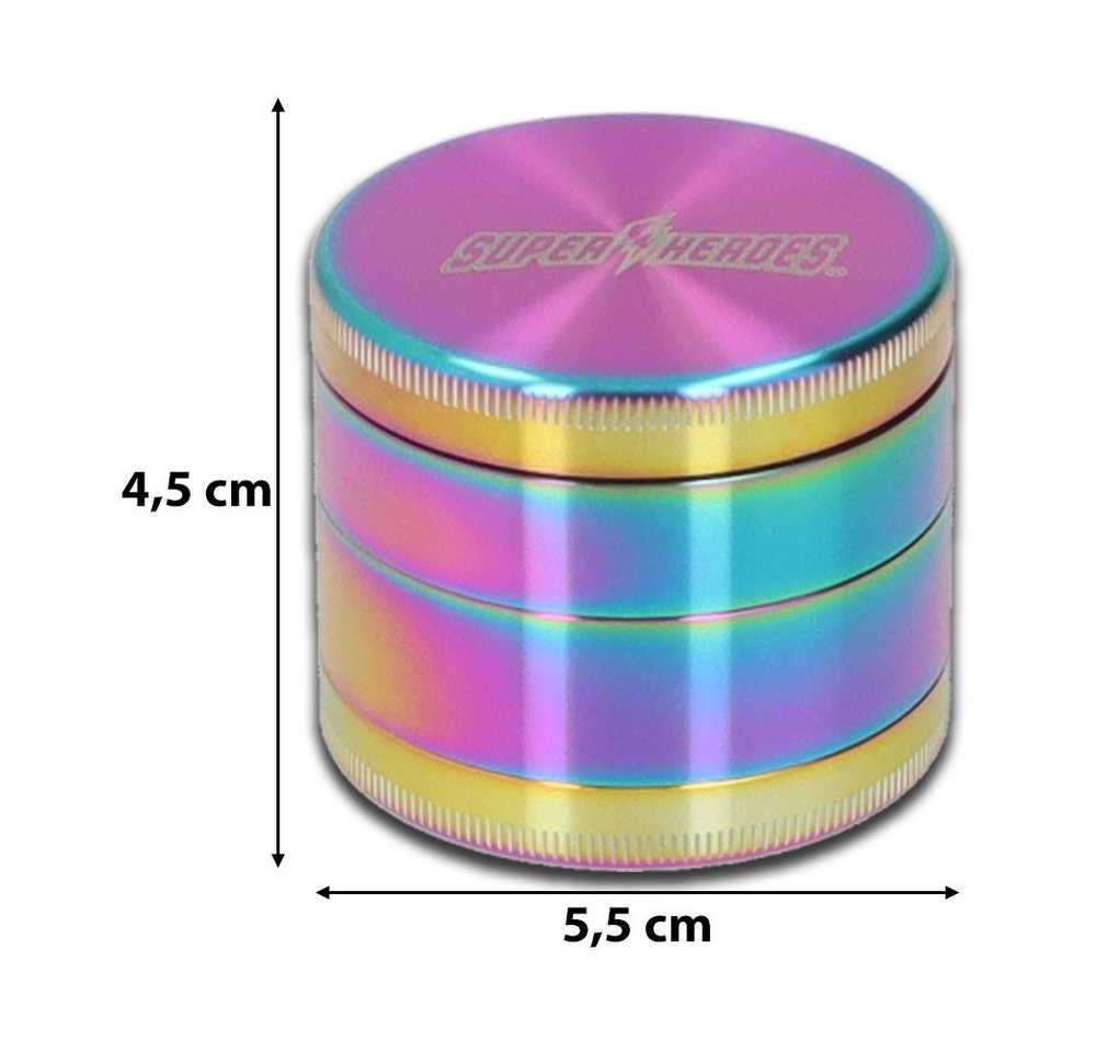 Coumo Grinder XXL 0,420 kg Edelstahl Grinder Crusher, Rainbow ⌀ 5,5 cm Set Bild 3