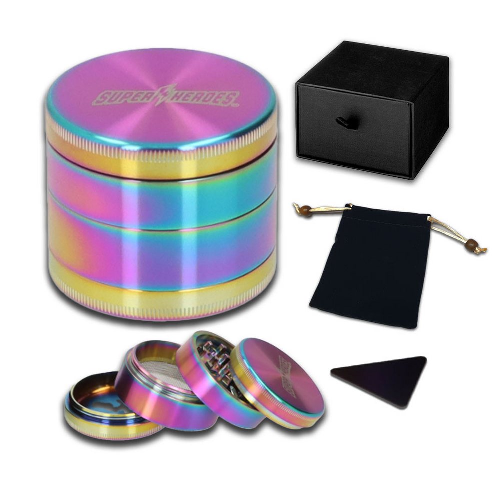 Coumo Grinder XXL 0,420 kg Edelstahl Grinder Crusher, Rainbow ⌀ 5,5 cm Set Bild 5