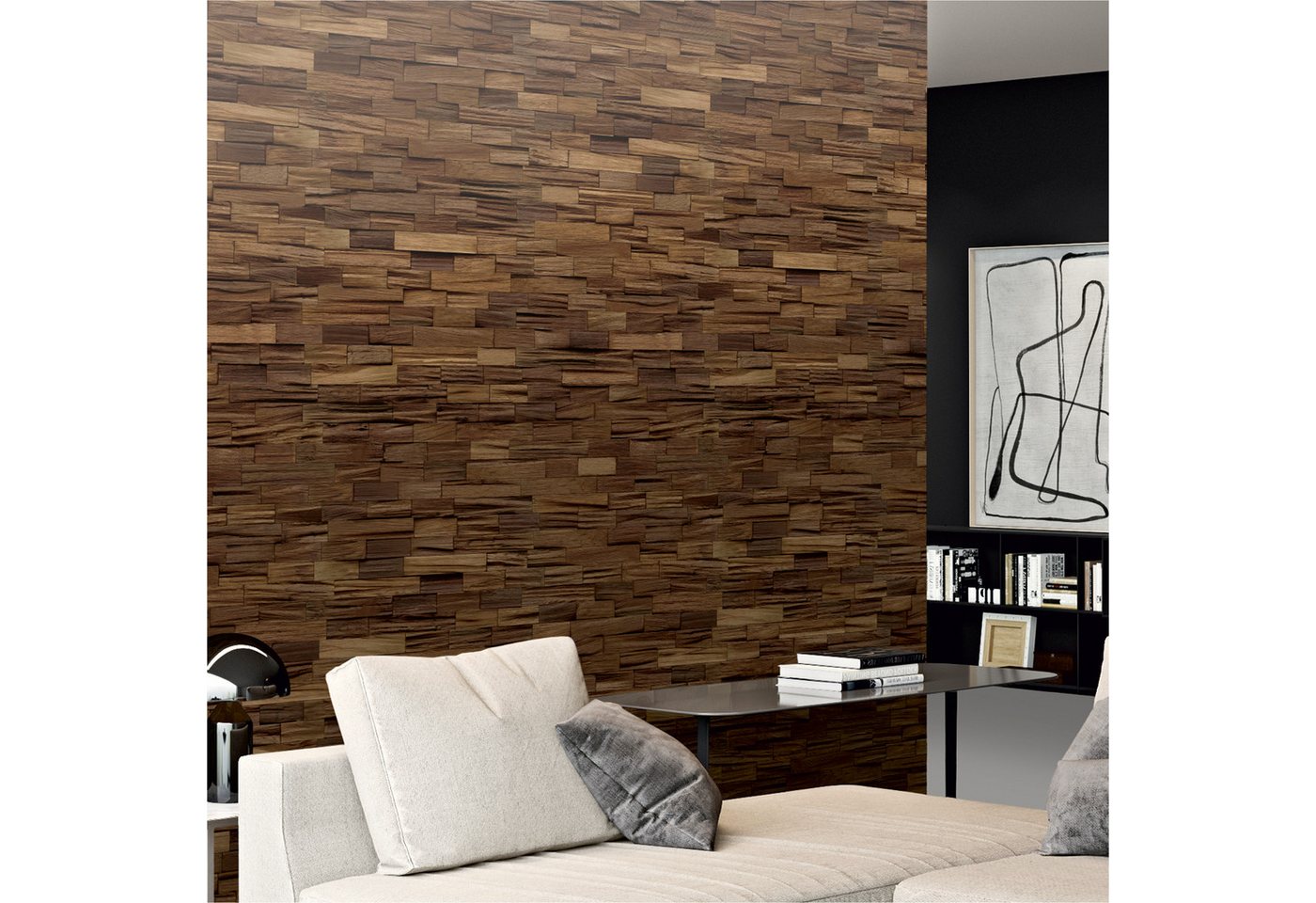 INDO 3D Wandpaneel Muster Axewood FSC Bangkirai, BxL: 20,00x50,00 cm Bild 3