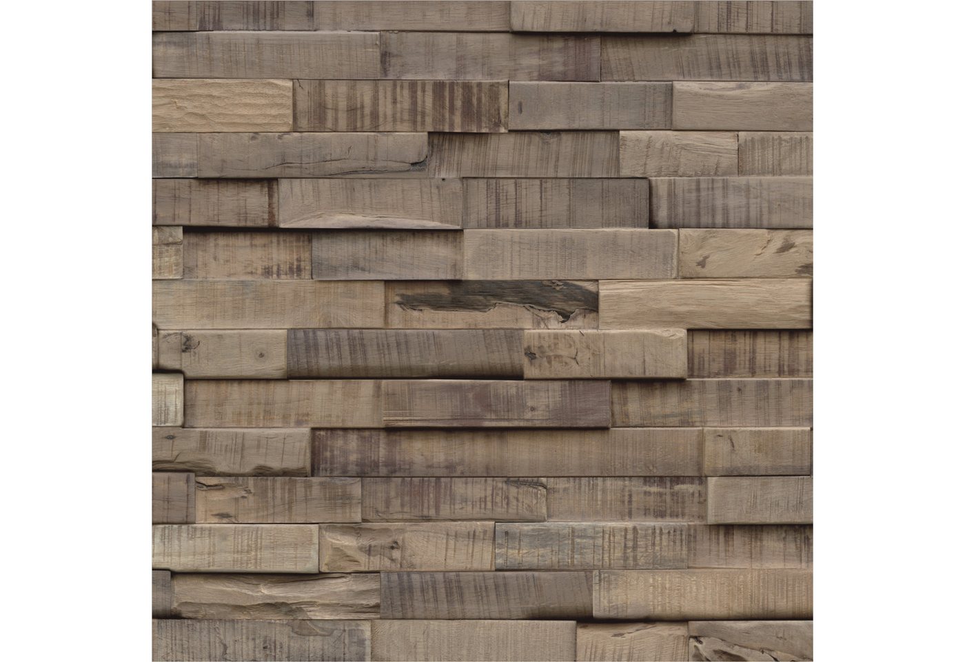 INDO 3D Wandpaneel Muster Echtholzpaneel Slimwood Hevea, BxL: 20,00x56,00 cm, (Packung, Versandkostenfreie Lieferung)