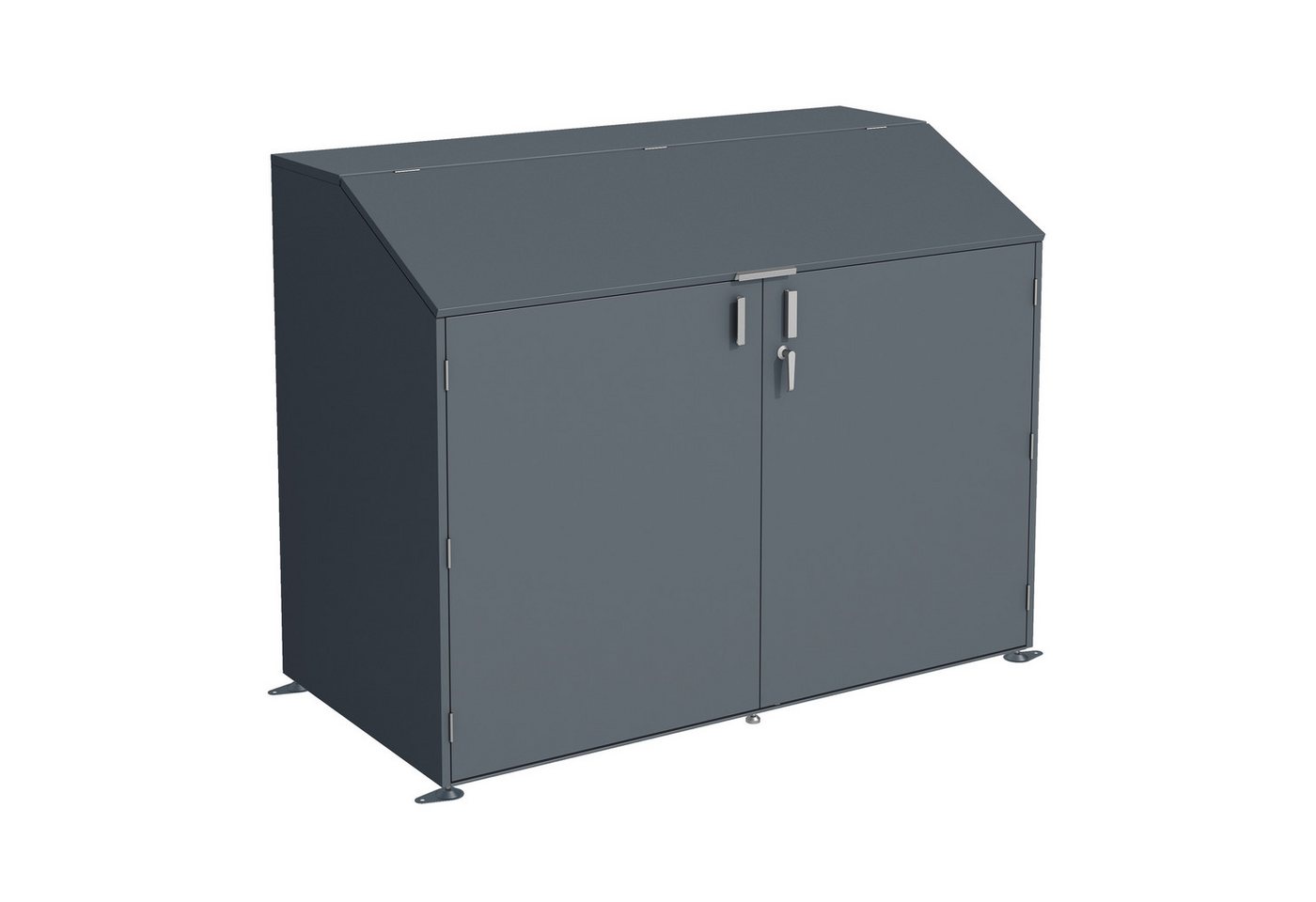 DEGAMO Fahrradbox FREIBURG, 200x100cm, Metall anthrazit, bis zu 4 Fahrräder