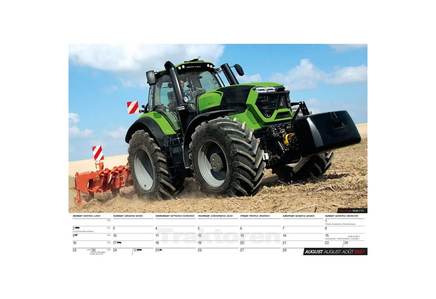 Wandkalender Traktoren Kalender 2027 Bild 2