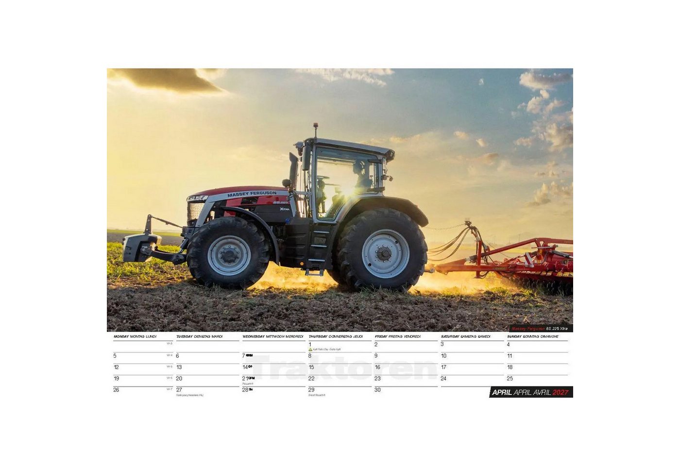 Wandkalender Traktoren Kalender 2027 Bild 3