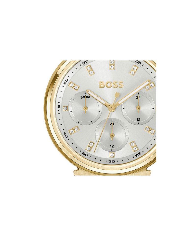 BOSS Multifunktionsuhr ONE 1502807, Quarzuhr, Armbanduhr, Damenuhr, Edelstahlarmband, analog Bild 3