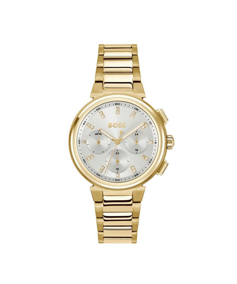 BOSS Multifunktionsuhr ONE 1502807, Quarzuhr, Armbanduhr, Damenuhr, Edelstahlarmband, analog Bild 4