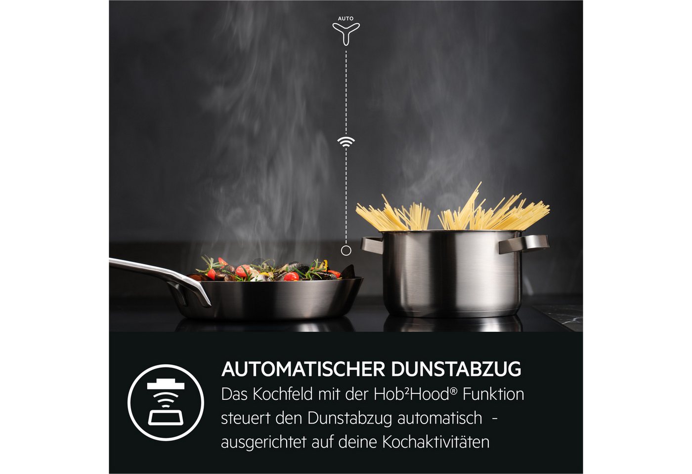 AEG Induktions-Kochfeld Serie 5000 TO64IA0AXB, mit Edelstahlrahmen, mit vier Kochzonen, mit PowerBoost-Funktion Bild 5