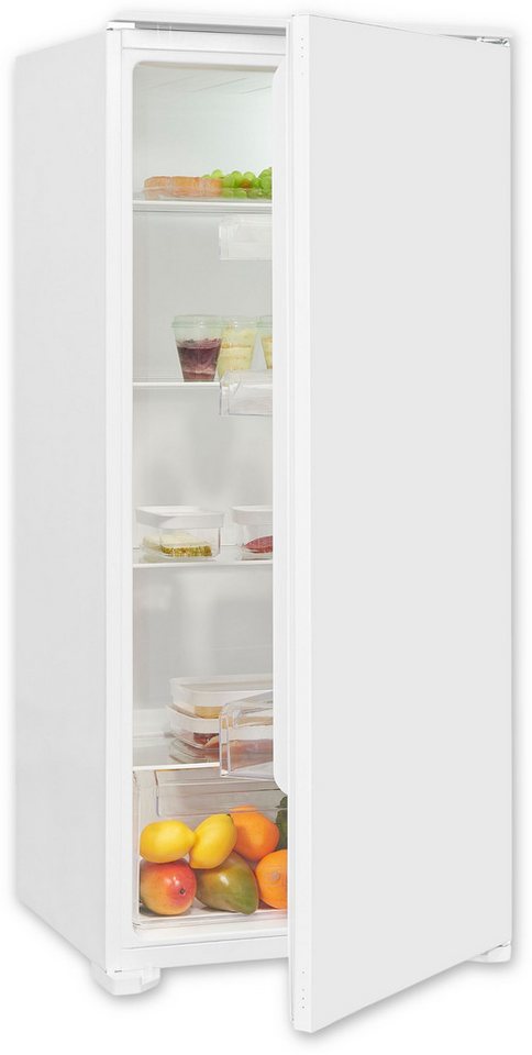 exquisit Einbaukühlschrank EKS201-V-E-O040E, 123 cm hoch, 54 cm breit, Schlepptür-Montage: Gerätetür wird mit der Schranktür mitgeschleppt Bild 4