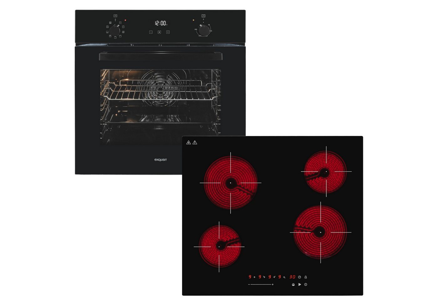 exquisit Backofen-Set BAKO KomfortPlus schwarz, mühelos kochen: ca.70°C Sauce warmhalten, ca.92°C Brühe simmern Bild 5