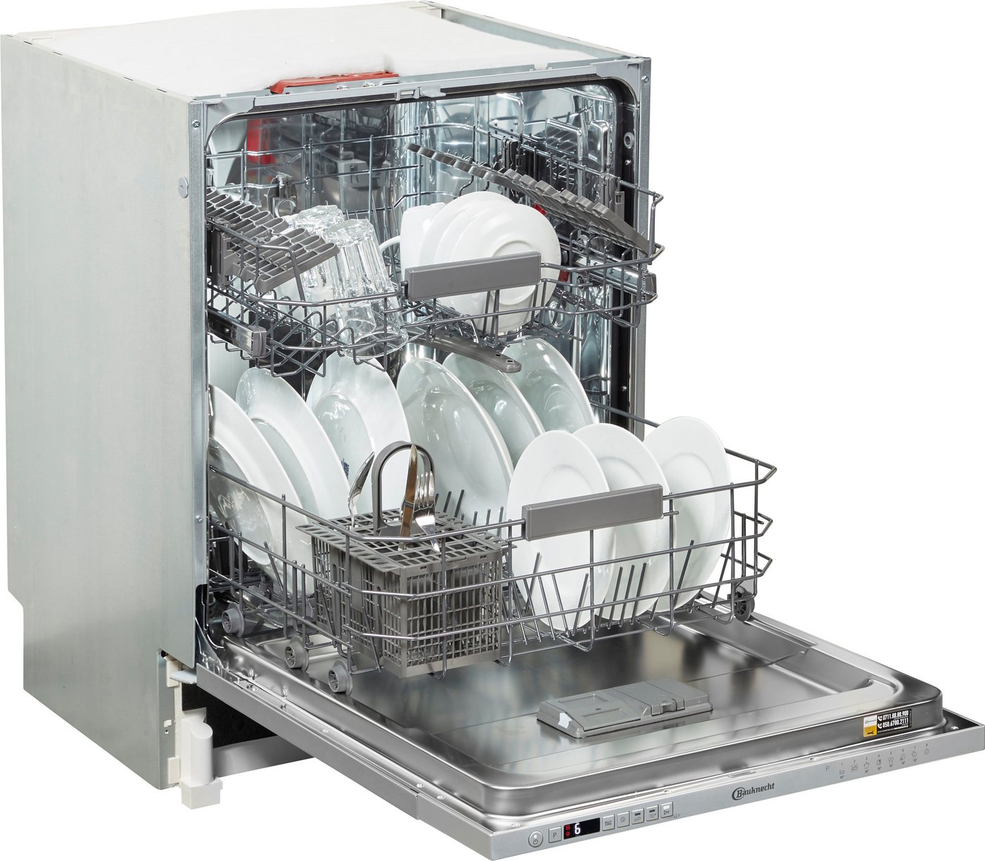 BAUKNECHT vollintegrierbarer Geschirrspüler OBIC Ecostar2 5320, 8,9 l, 14 Maßgedecke, ActiveDry – automatische Türöffnung für bessere Trockungsergebnisse
