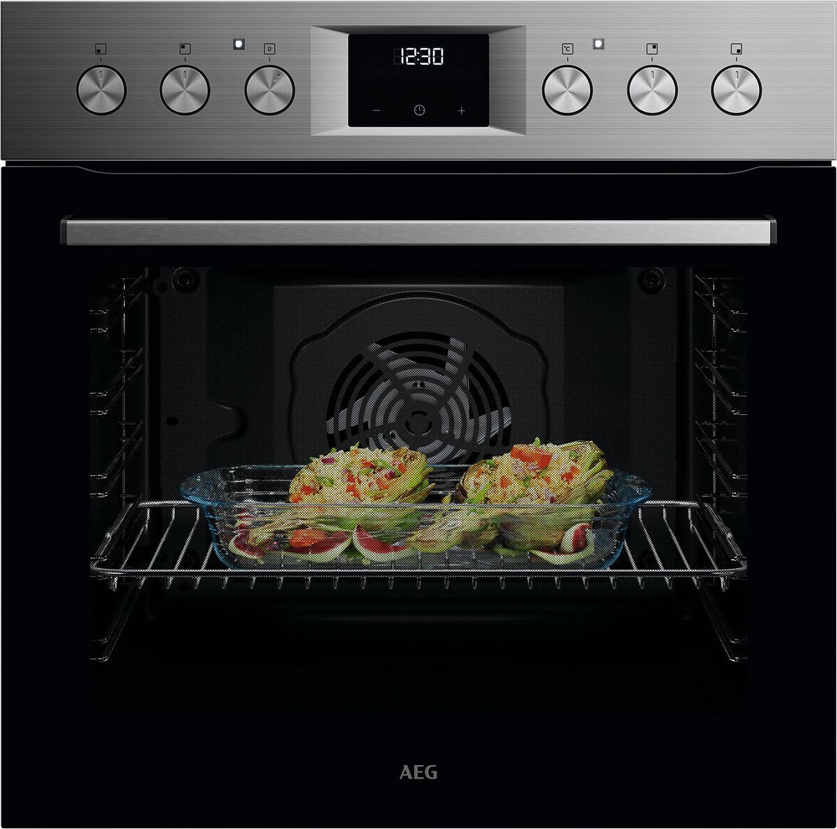 AEG Elektro-Herd-Set Serie 5000 OO11HSM, Aqua Clean, Gleichmäßiges Garen auf 3 Ebenen - ideal für Mehrblech‑Backen Bild 5