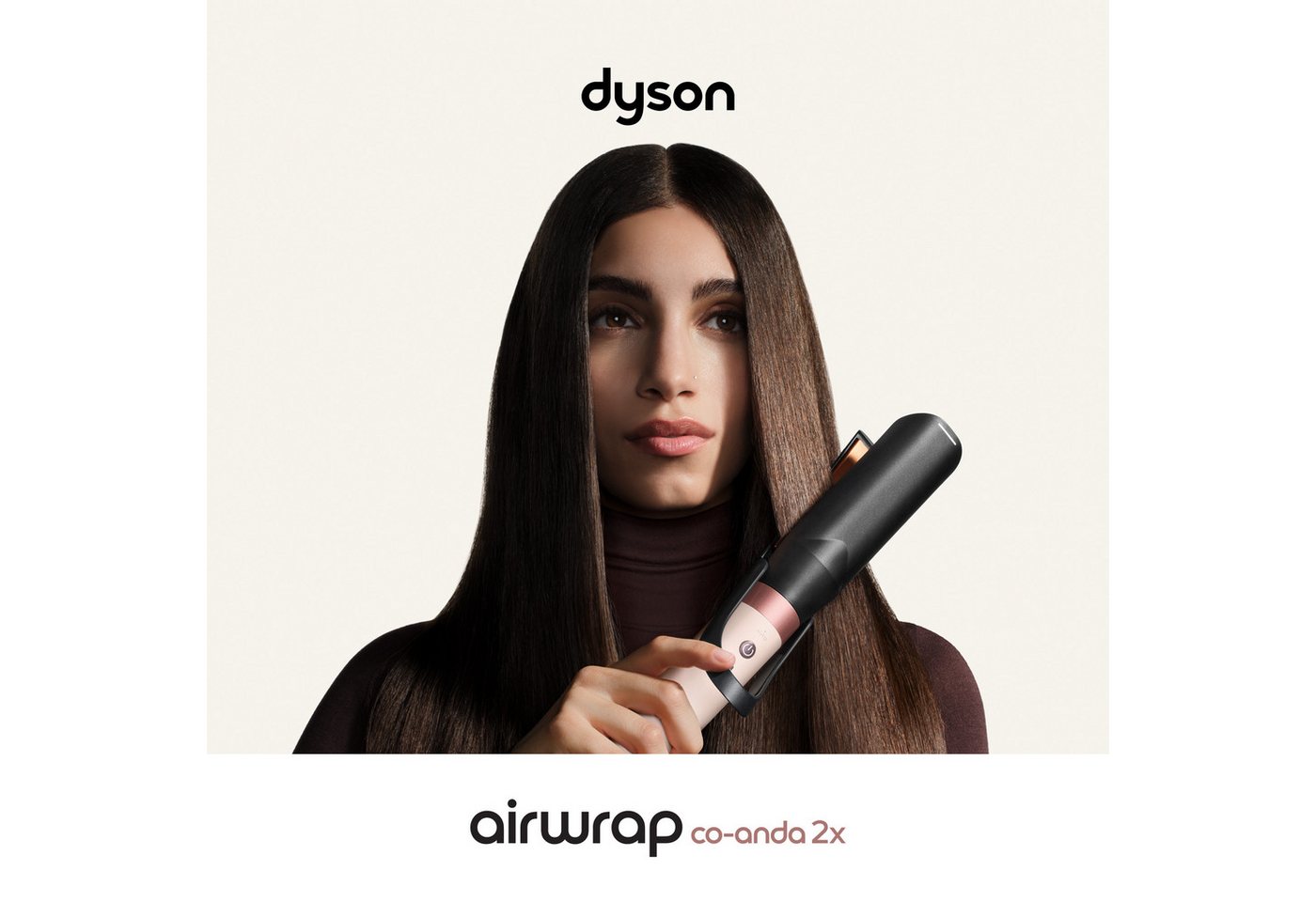 DYSON Multihaarstyler Dyson Airwrap Co-anda2xTM Straight + Wavy Ceramic Pink/Roségold, 6 Aufsätze für Locken, Glätten, Volumen und Trocknen