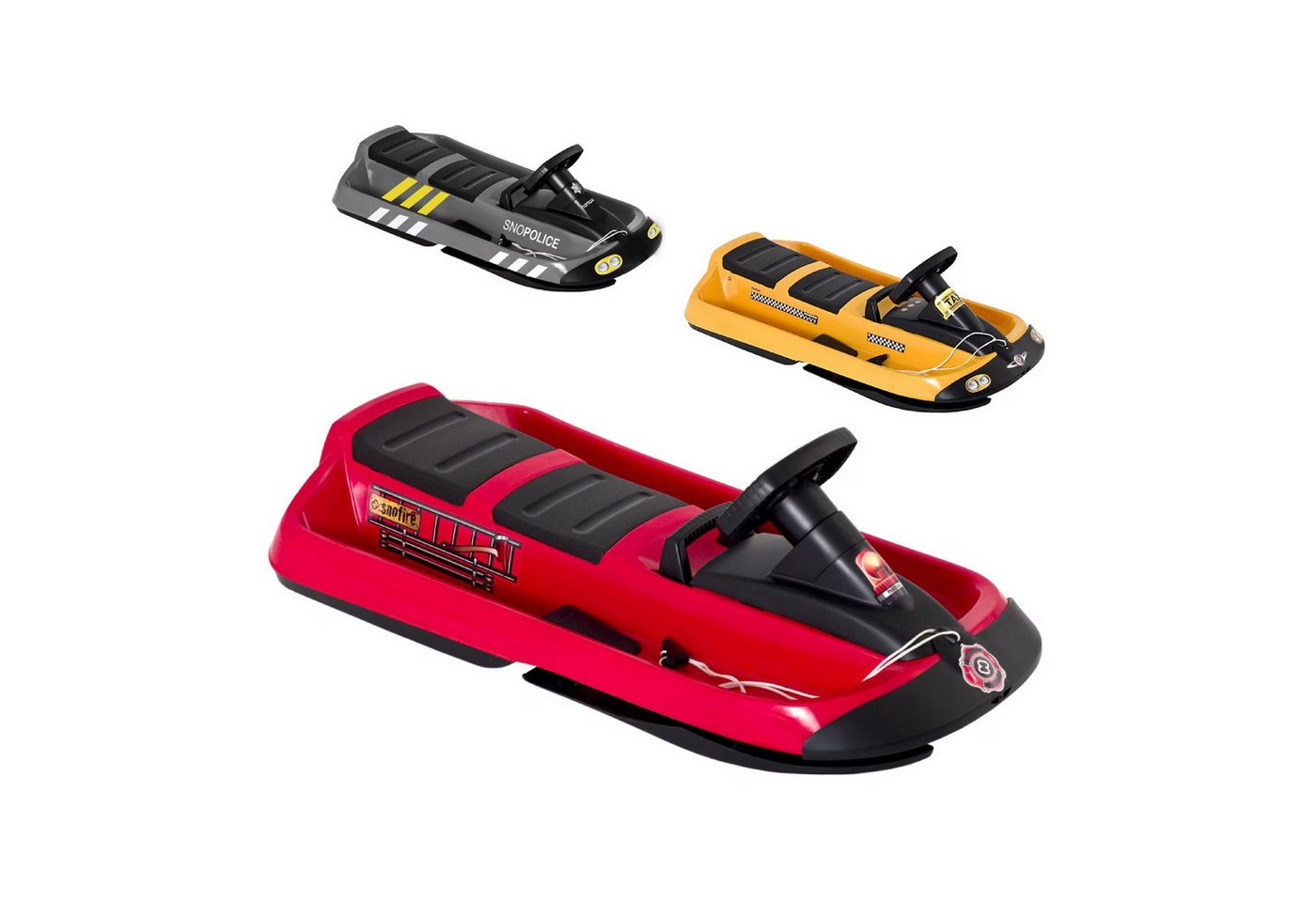 Hamax Bob Kinder Rodelschlitten SNO Fire Doppelsitzer, rot/schwarz Bild 5