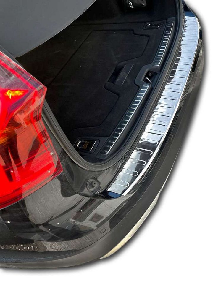 RECAMBO Ladekantenschutz für VOLVO V90 + V90 Cross Country, BJ ab 2016> Stoßstangenschutz, V2A rostfrei, Exklusive Optik, praktischer Schutz & perfekte Passform