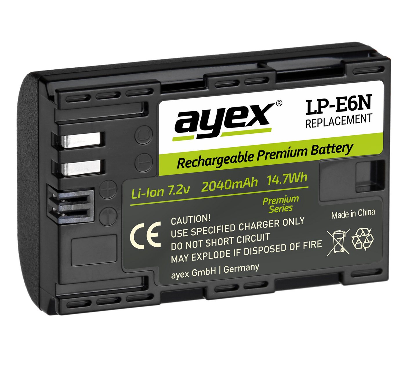 ayex ayex LP-E6N Premium Akku für Canon EOS R R5 R6 5D Mark 4, 3, 5DS R Kamera-Akku Bild 3