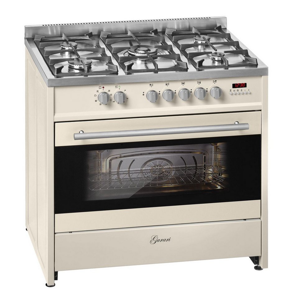 GURARI Gas-Standherd RANGE COOCKER 90 cm 121 L GCH E 911 Cr, mit 1-fach-Teleskopauszug, Gas Elektro Standherd 90 cm, XXL Backofen 121 L, 8 Funktionen Bild 4