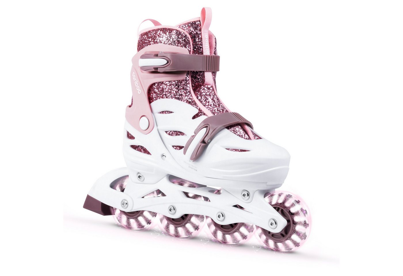 Cariboo Inlineskates Inliner und Schlittschuhe CARIBOO BALLERINA 2in1 leuchtende LED-Rollen