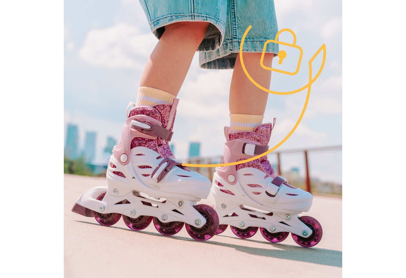 Cariboo Inlineskates Inliner und Schlittschuhe CARIBOO BALLERINA 2in1 leuchtende LED-Rollen Bild 3