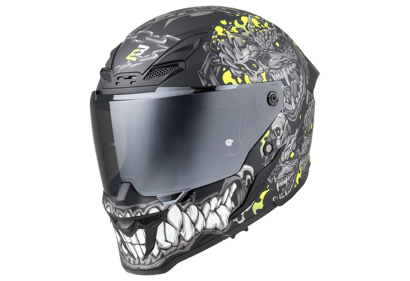 Bogotto Motorradhelm Blade Gatekeeper Helm, Notfallsystem-polsterung (eqrs),geeignet Für Brillenträger,vorber Bild 3