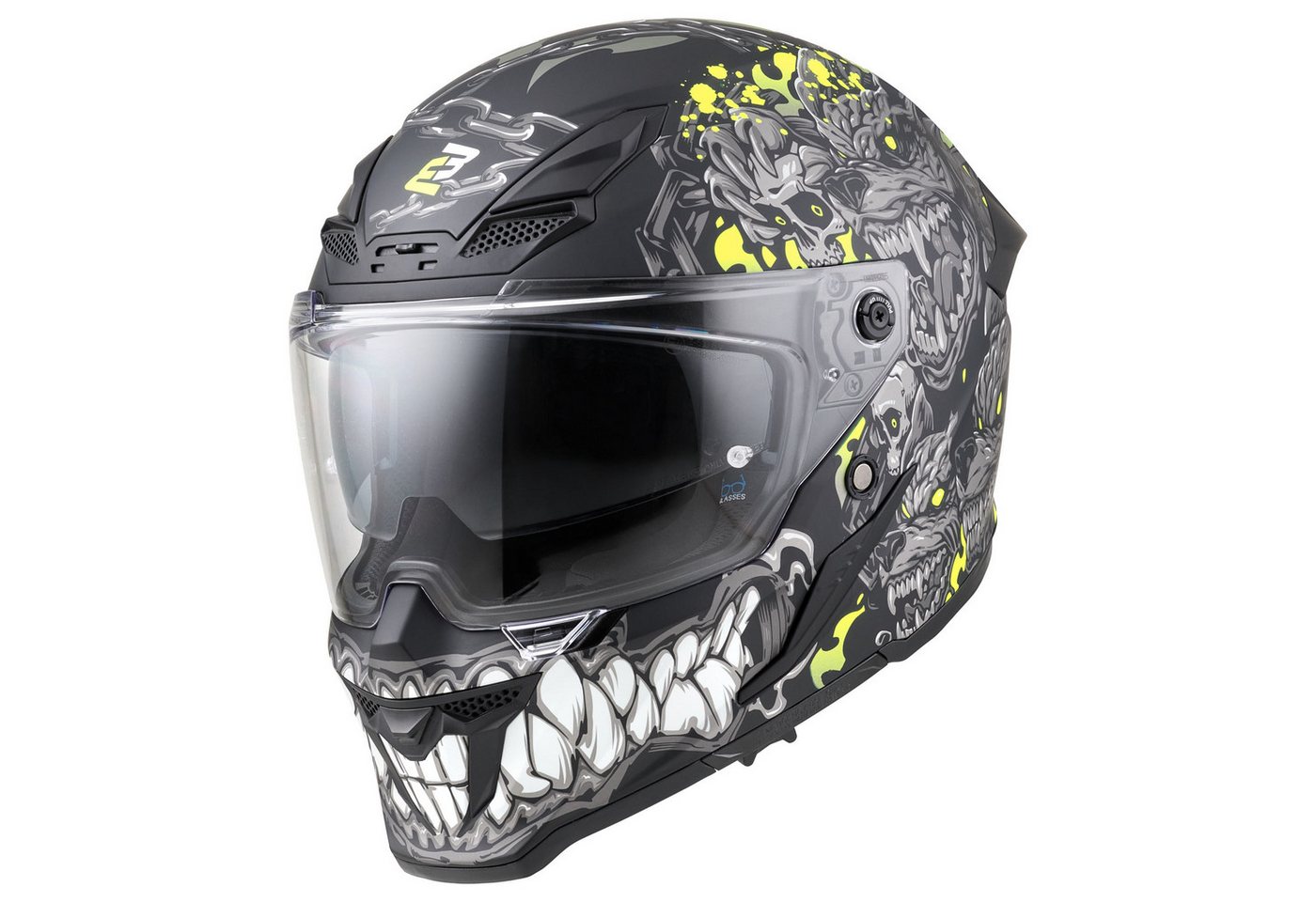 Bogotto Motorradhelm Blade Gatekeeper Helm, Notfallsystem-polsterung (eqrs),geeignet Für Brillenträger,vorber Bild 4