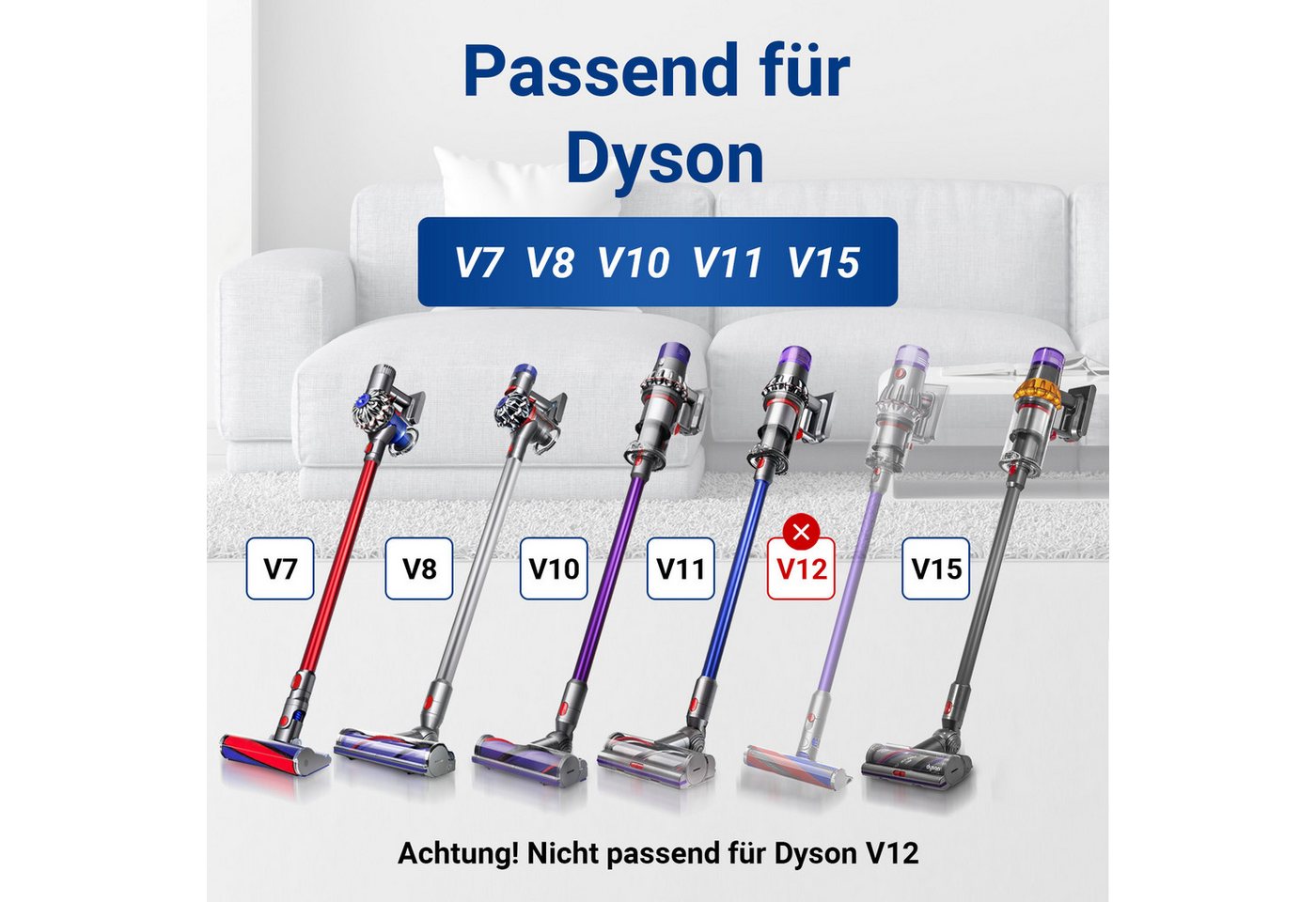 VIOKS Staubsaugerrohr Teleskopstange Ersatz für Dyson, für Handstaubsauger V7 V8 V10 V11 SV10 V15 Bild 5