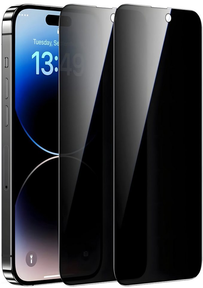 AVANA Schutzfolie Panzerglas für iPhone 18 Pro Sichtschutz Panzerfolie 9H Schutzglas, (2-St), Blickschutz, Anti-Spy Panzerfolie Bild 2