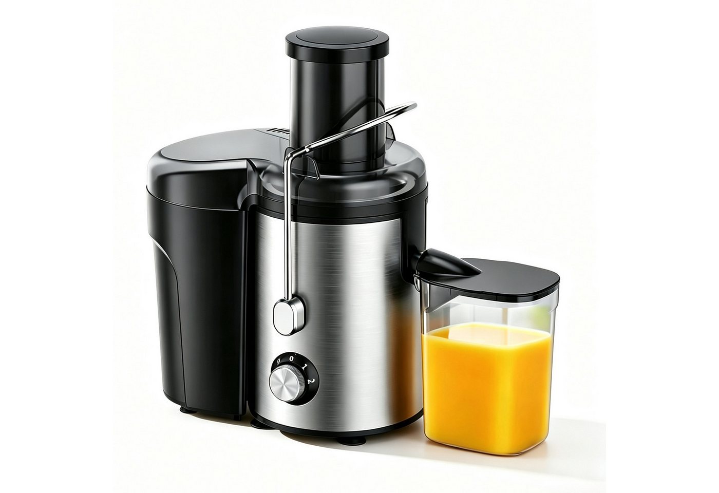 Toomoke Entsafter Entsafter Gemüse und Obst, 600W Schnelles Zentrifugal-Entsafter, 600 W, Zentrifugenentsafter Zentrifugaler Überhitzungsschutz, BPA-frei Bild 3